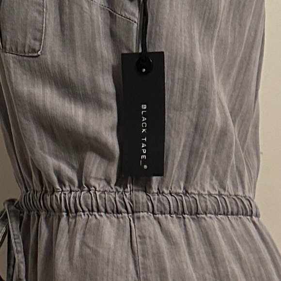 New! BLACK TAPE SHIRT DRESS - Picture 5 of 5